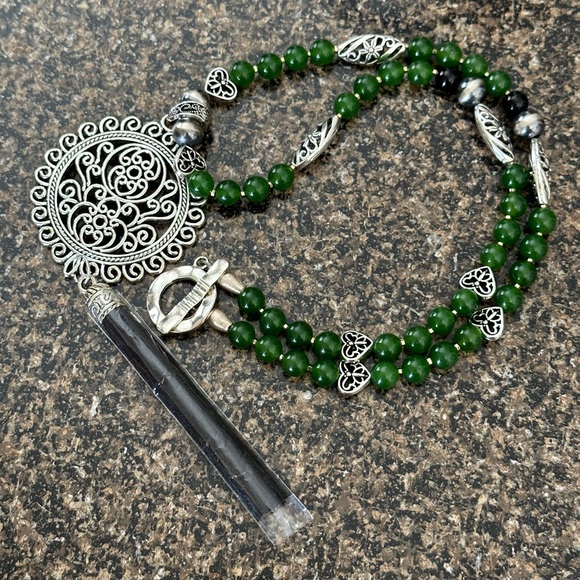 34 inch Agate Gemstone bead Necklace NWOT - Picture 9 of 14